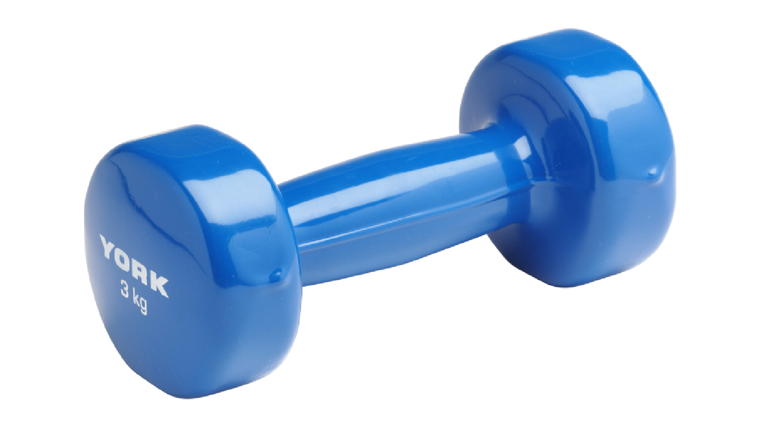 York Vinyl-Dipped Dumbbell 3kg - Blue