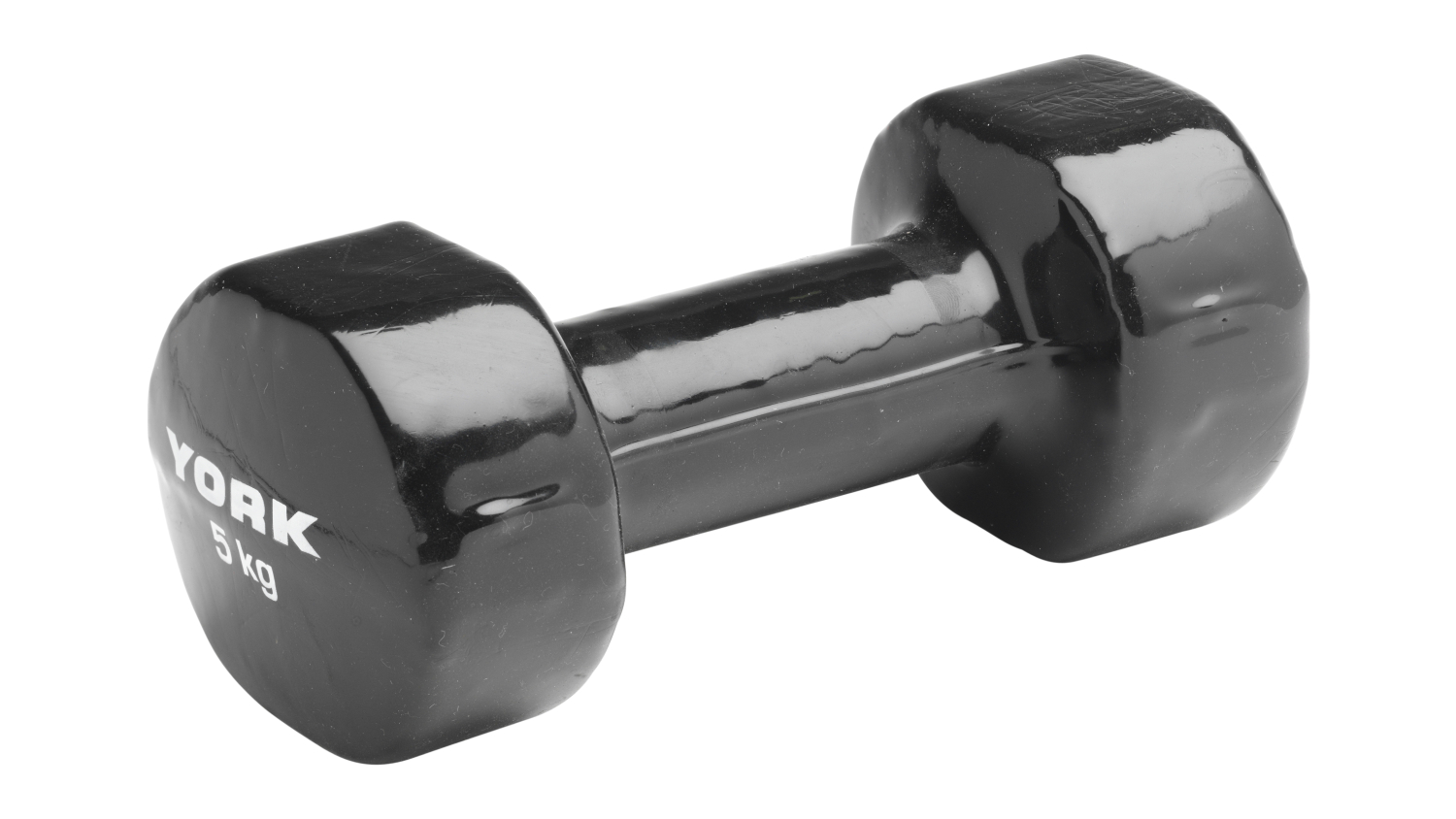 York Vinyl-Dipped Dumbbell 5kg - Black