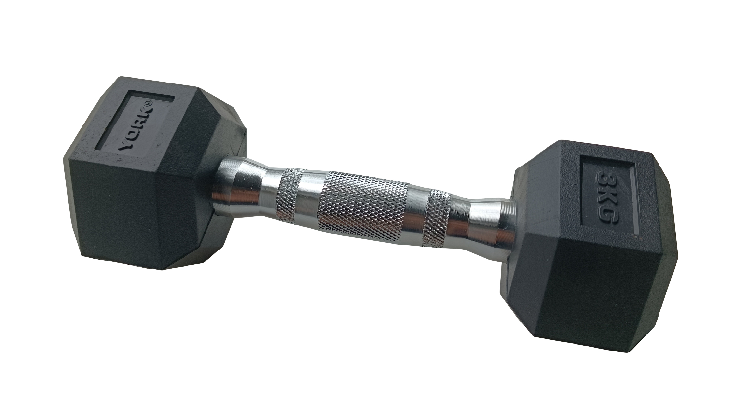 York Hex Cast Iron Dumbbell 3kg