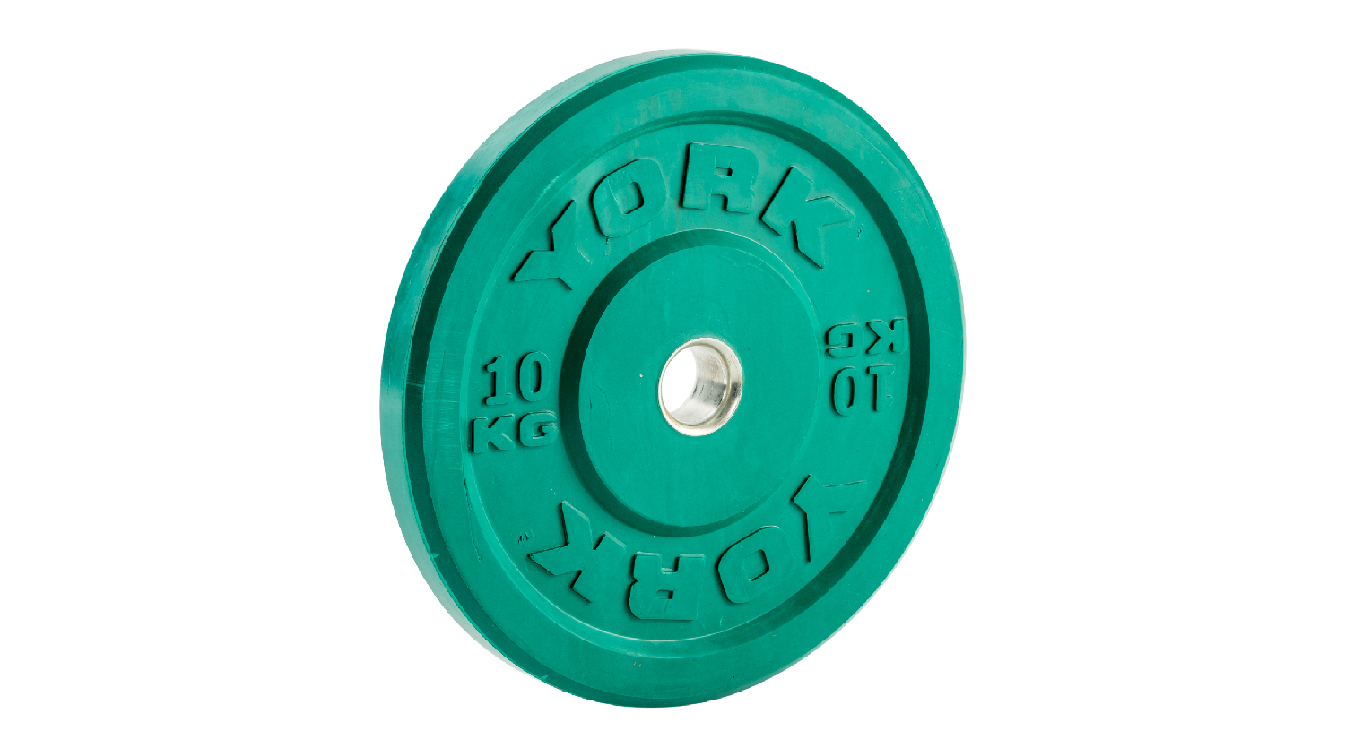 York Solid Rubber Bumper Plate 10kg - Green