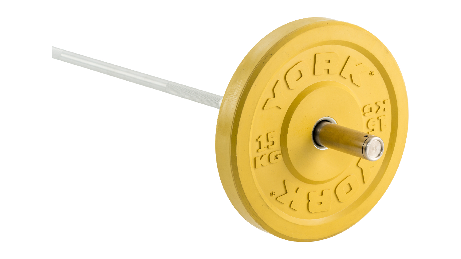 York Solid Rubber Bumper Plate 15kg - Yellow