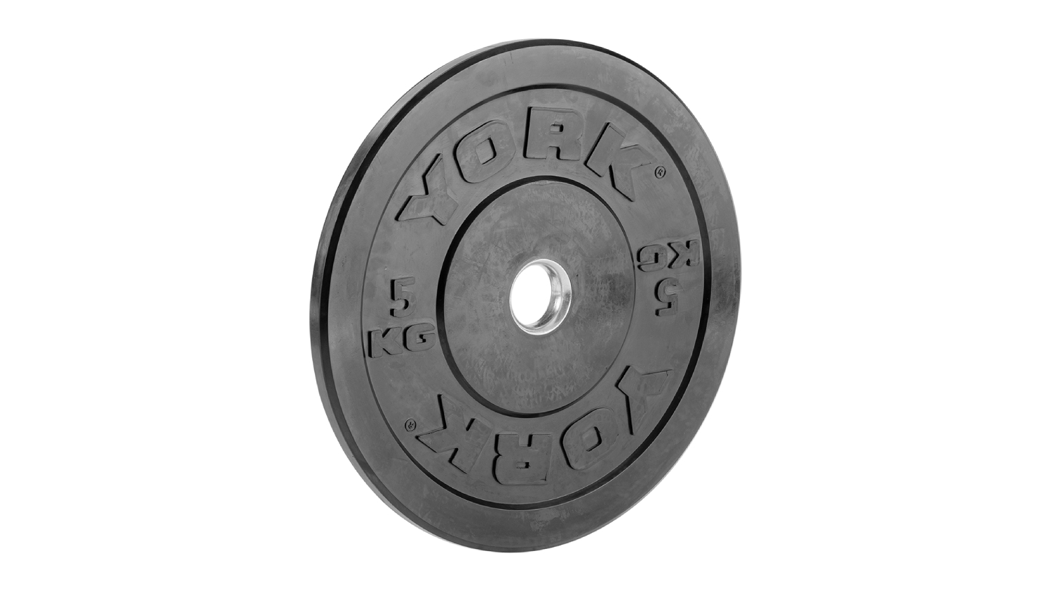 York Solid Rubber Bumper Plate 5kg - Black