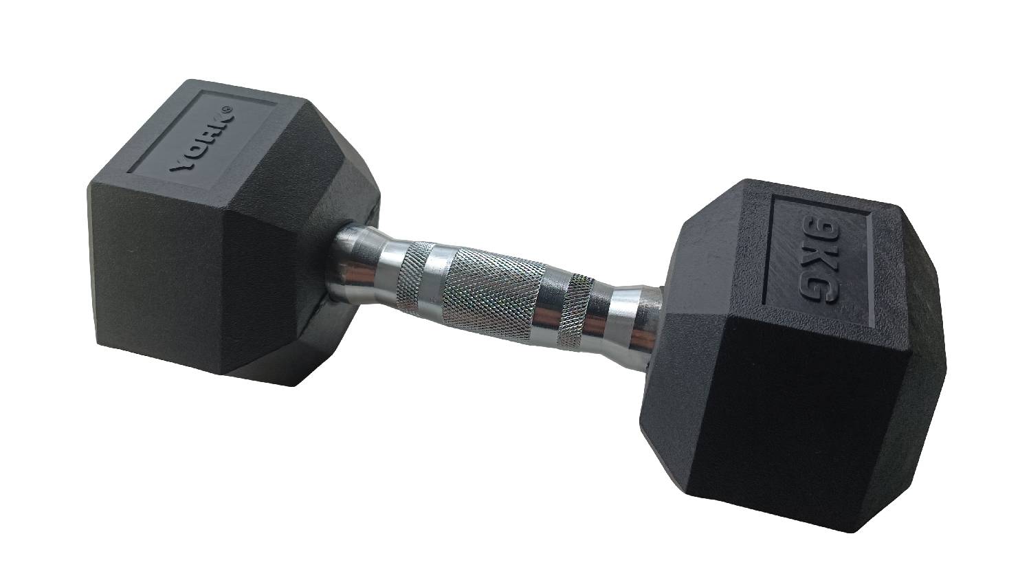 York Hex Cast Iron Dumbbell 9kg