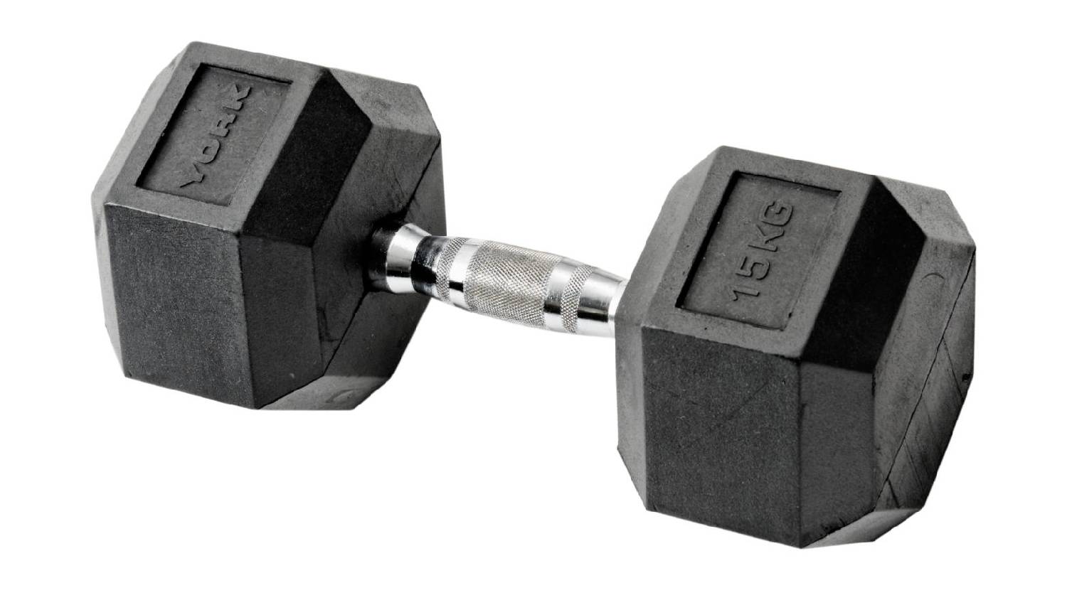 York Hex Cast Iron Dumbbell 15kg