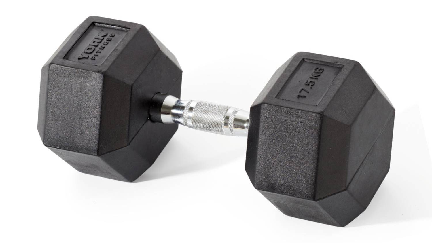York Hex Cast Iron Dumbbell 17.5kg