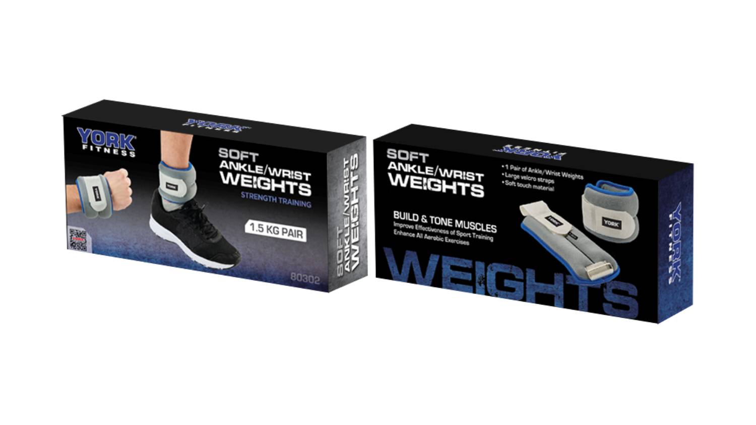 York Plush Wrist/Ankle Weight Set 1.5kg 2pcs.