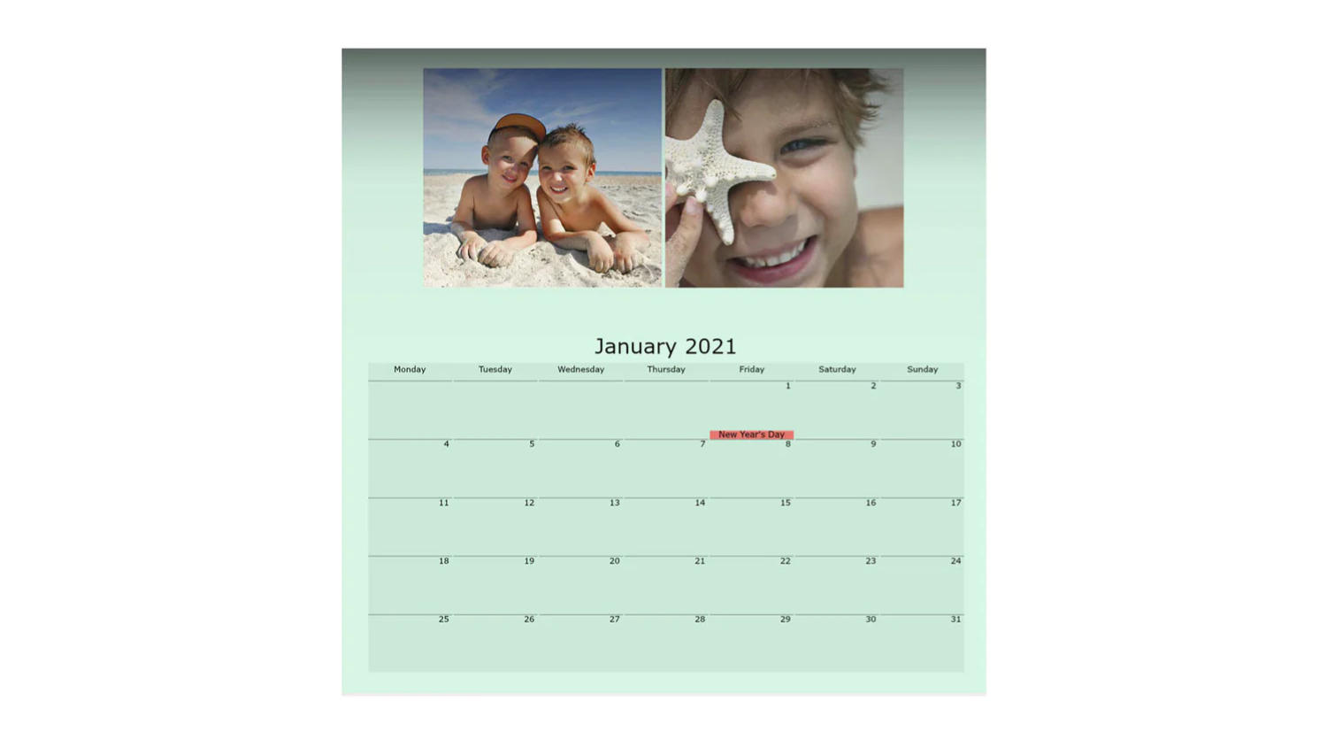 Instore Express Calendars - Up to (20x30cm)