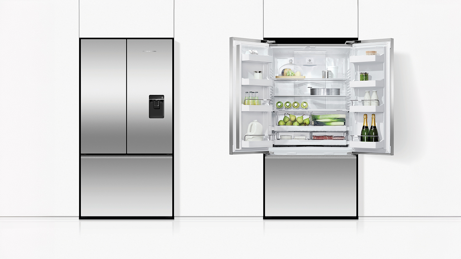 Fisher & Paykel 569L French Door Fridge Freezer with Water Dispenser - Stainless Steel (Series 7/RF610ANUX5)