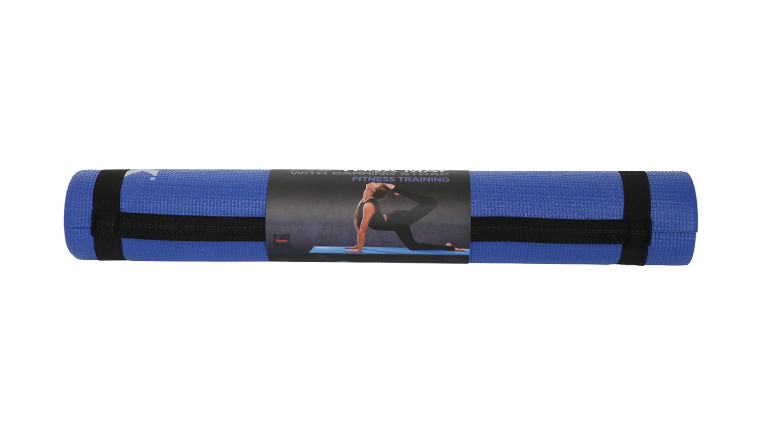 York Yoga Mat with Carry Strap 3mm - Blue