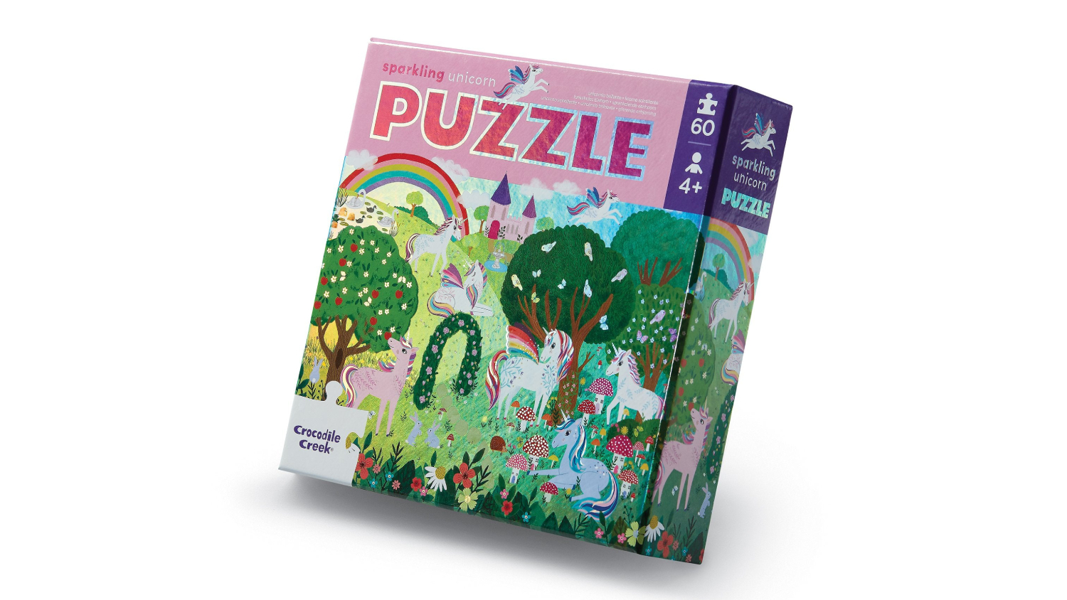 Crocodile Creek Children's Floor Puzzle 60pcs. - Sparkling Unicorn