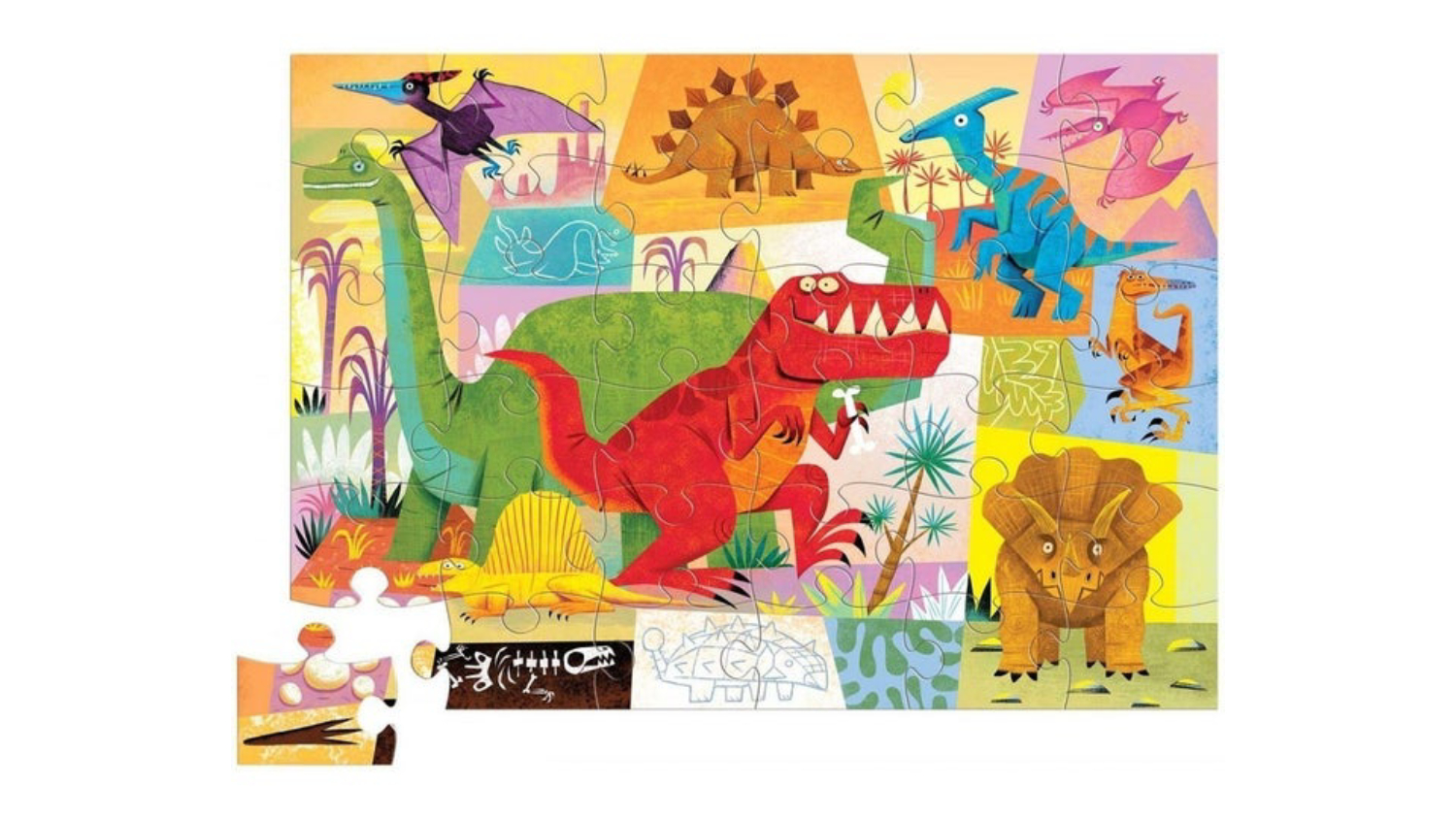 Crocodile Creek Children's Floor Puzzle 36pcs. - Dinosaur Romp