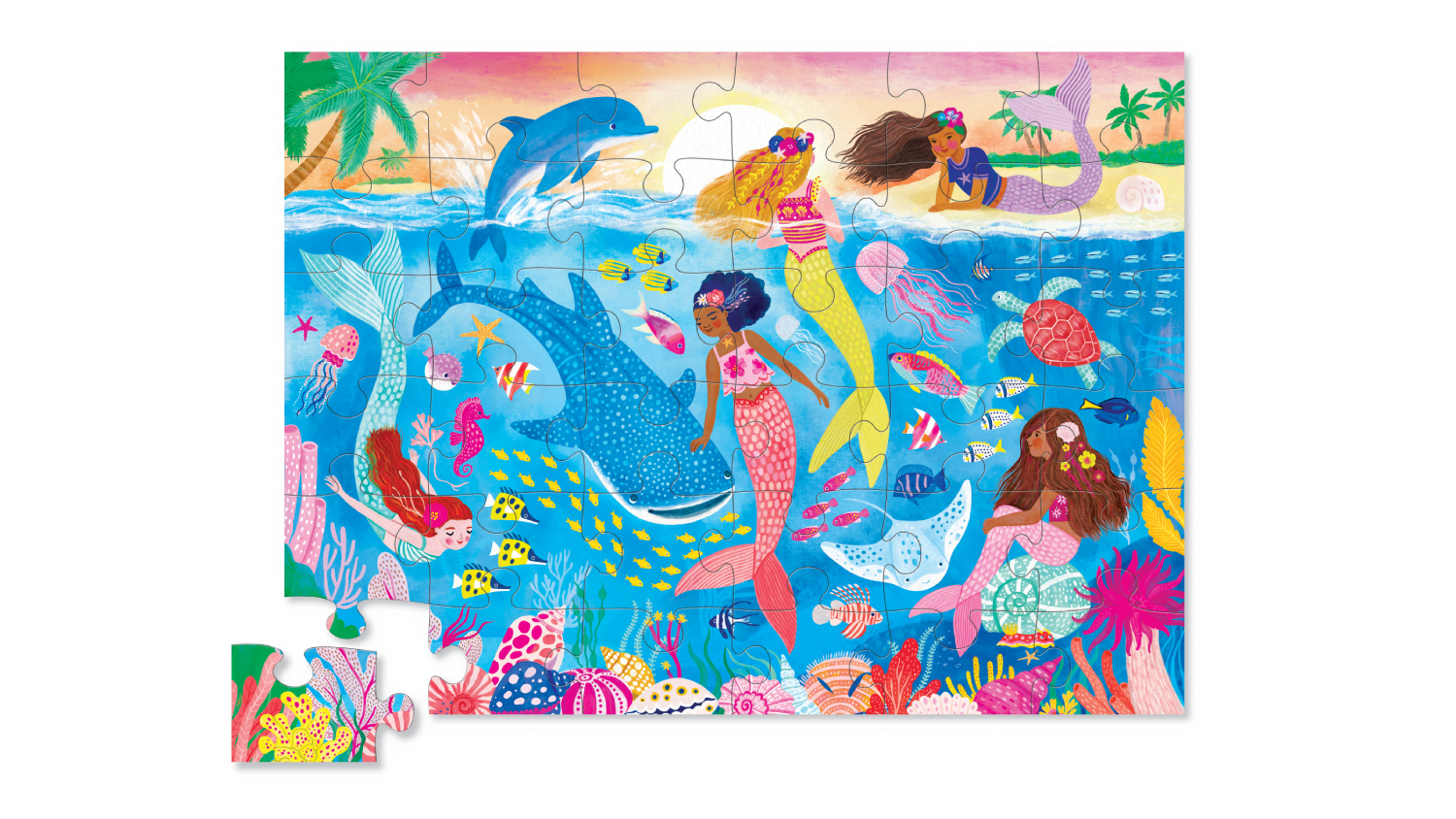 Crocodile Creek Children's Floor Puzzle 36pcs. - Mermaid Dreams