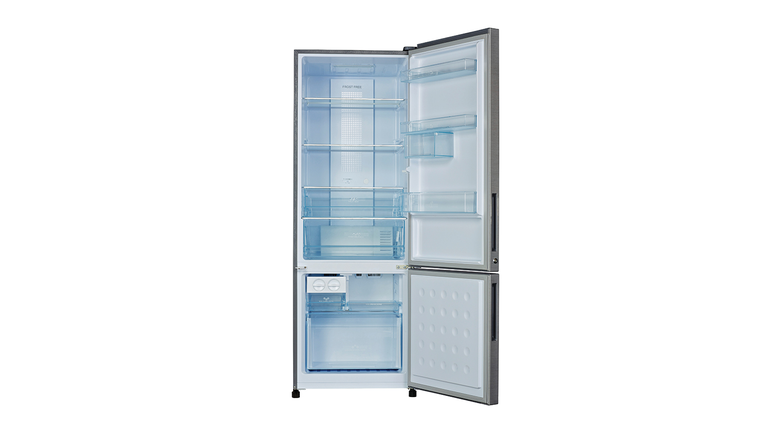 Haier 303L Bottom Mount Fridge Freezer - Satina (HRF340BS2)