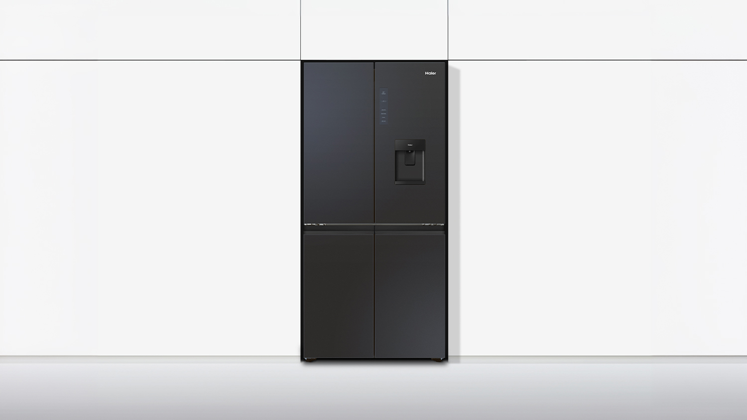 Haier 508L Quad Door Fridge Freezer with Water Dispenser - Black (HRF580YHC)