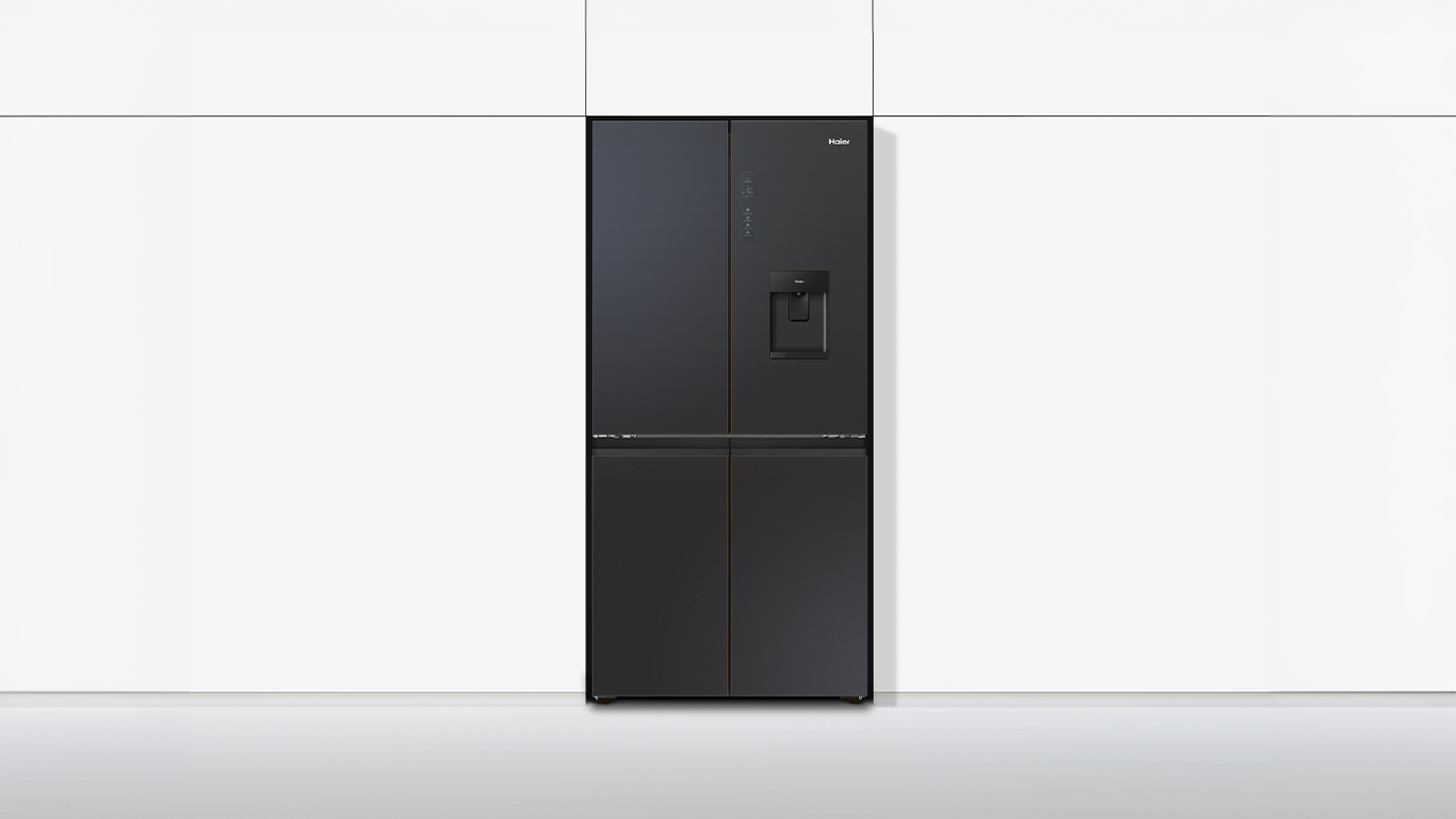 Haier 507L Quad Door Fridge Freezer with Ice & Water Dispenser - Black (HRF580YPC)