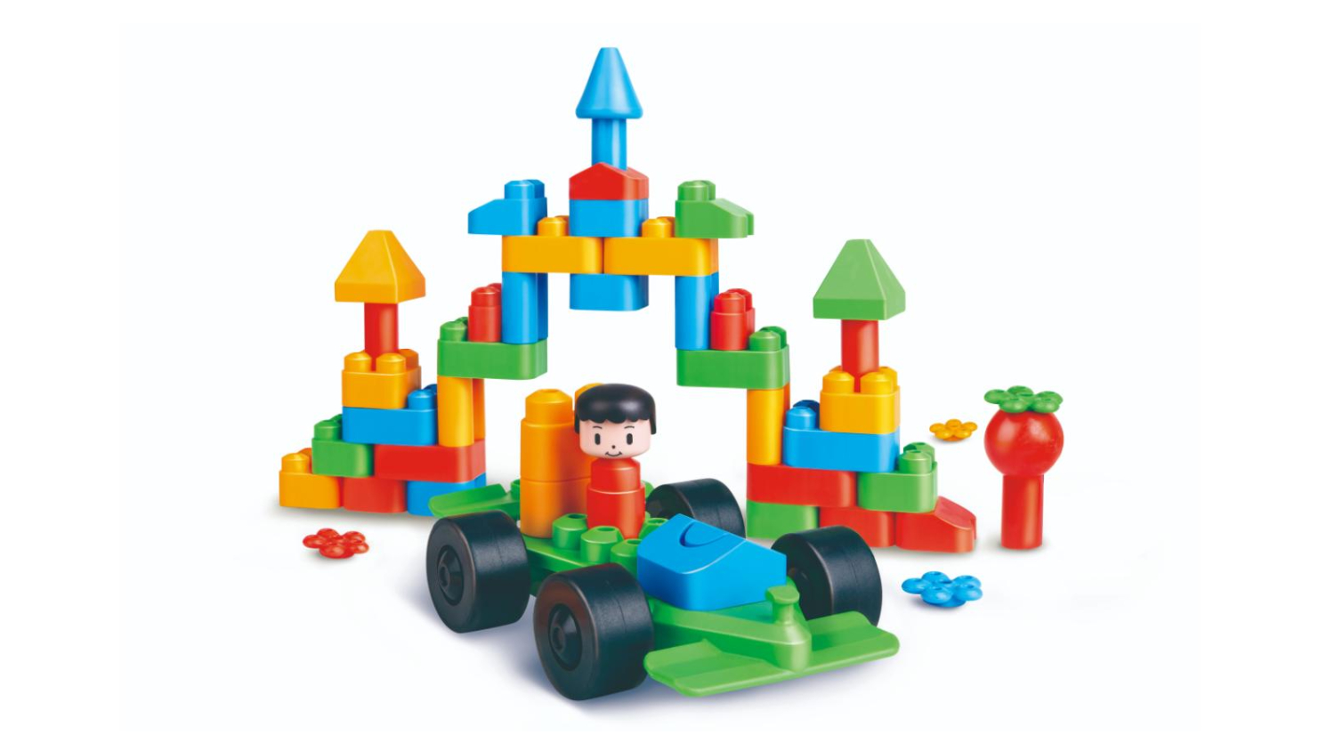 Hape PolyM Creative City Block Set 49pcs.
