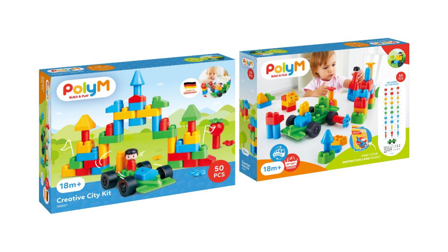 Hape PolyM Creative City Block Set 49pcs.