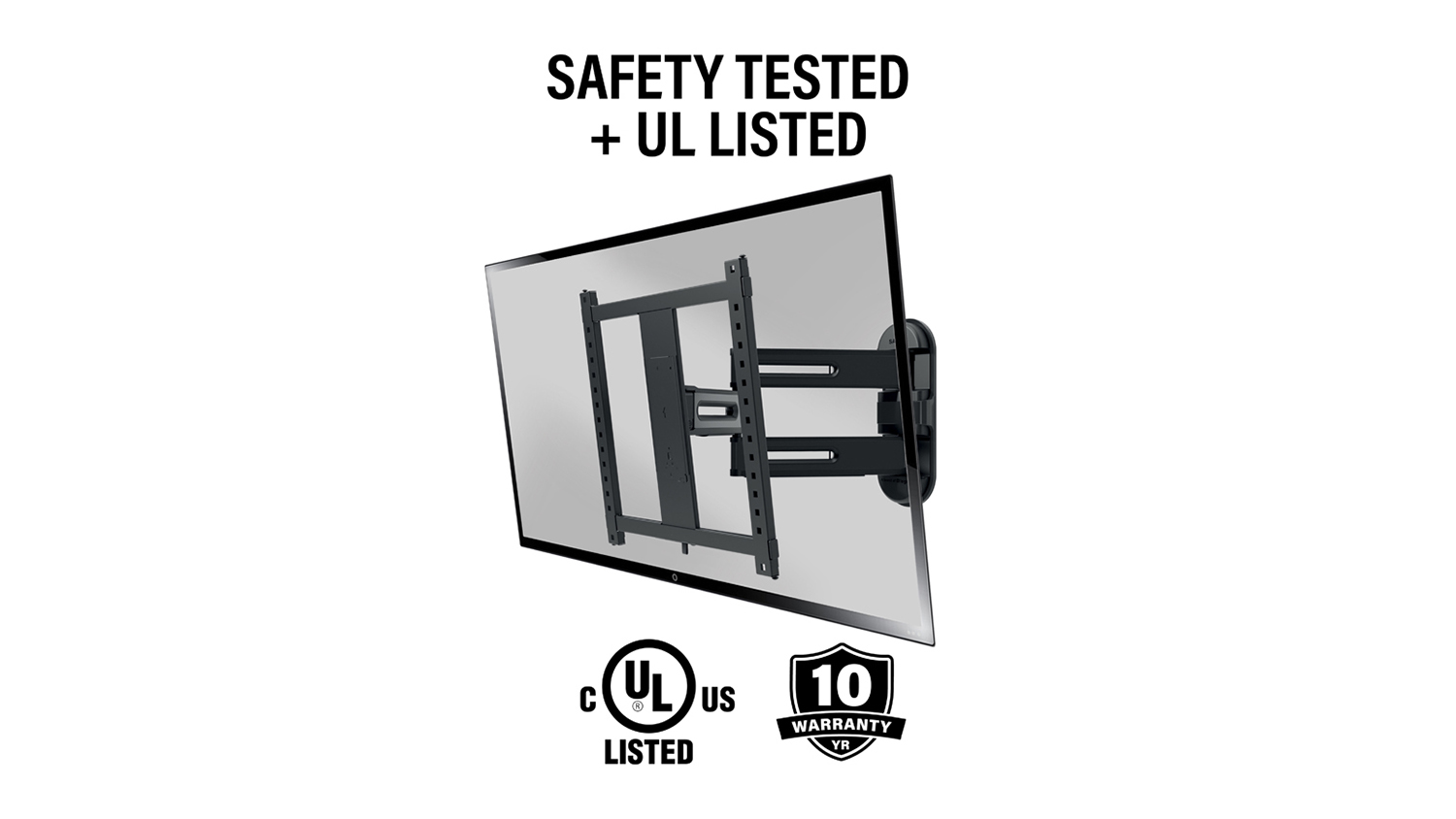 Sanus Wall Mount for 32" to 65" TV - Full Motion Design - Black (VMF922-B2)