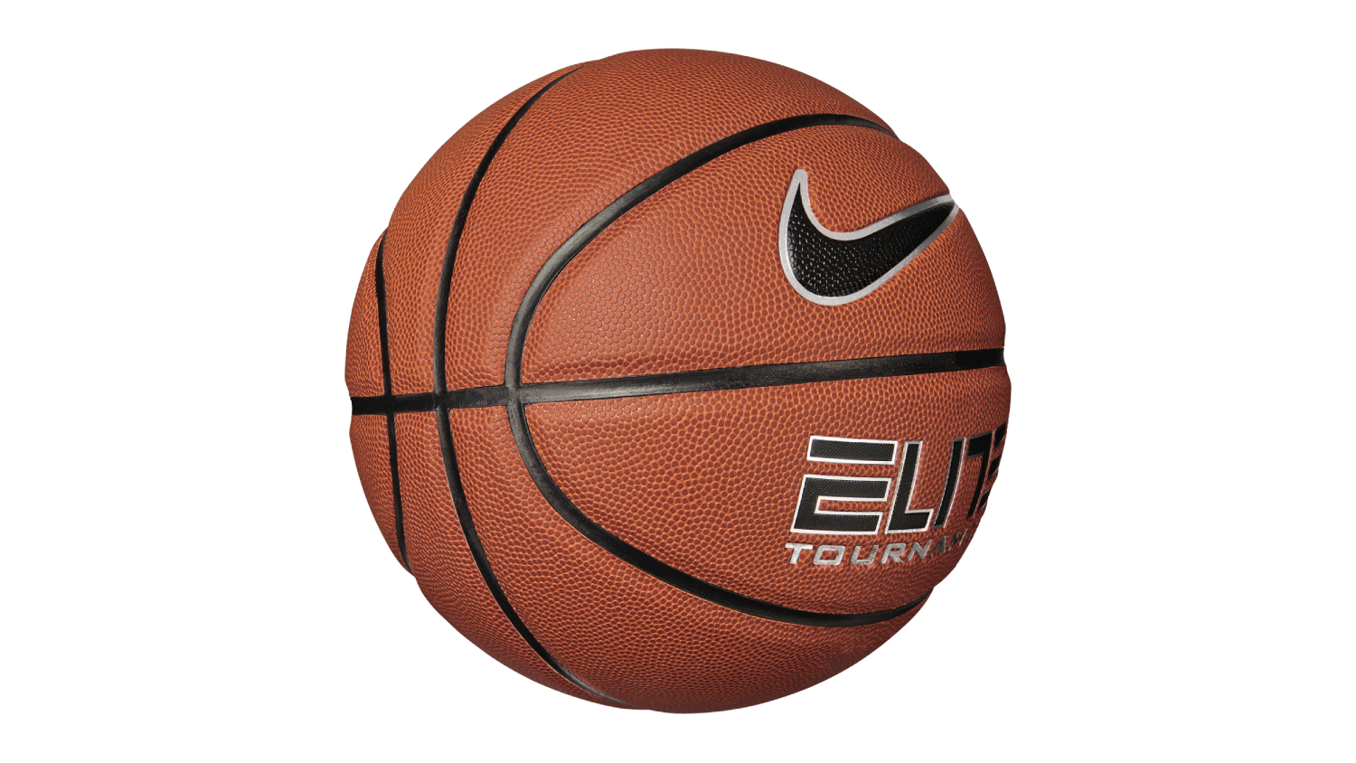Nike Elite Tournament 8P Basketball Size 7 - Amber/Black/Silver