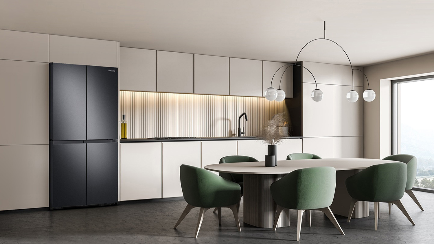 Samsung 649L Quad Door Fridge Freezer - Black (RF59A70T0B1/SA)