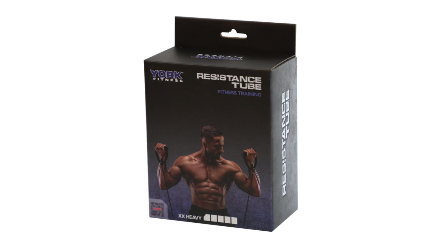 York Adjustable Resistance Tube with Handles Ex-Ex Heavy - Black