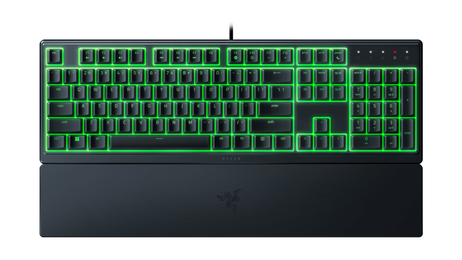 Razer Ornata V3 X Wired Membrane Gaming Keyboard - Black (RGB, Low-profile)