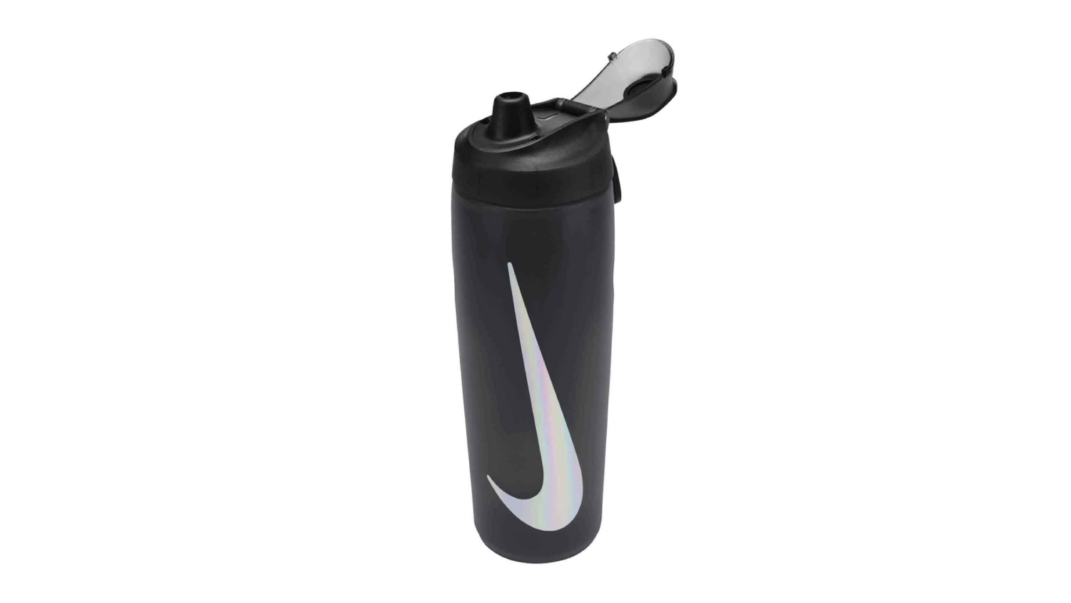 Nike Refuel Squeezy Drink Bottle with Locking Lid 709ml - Black/Silver