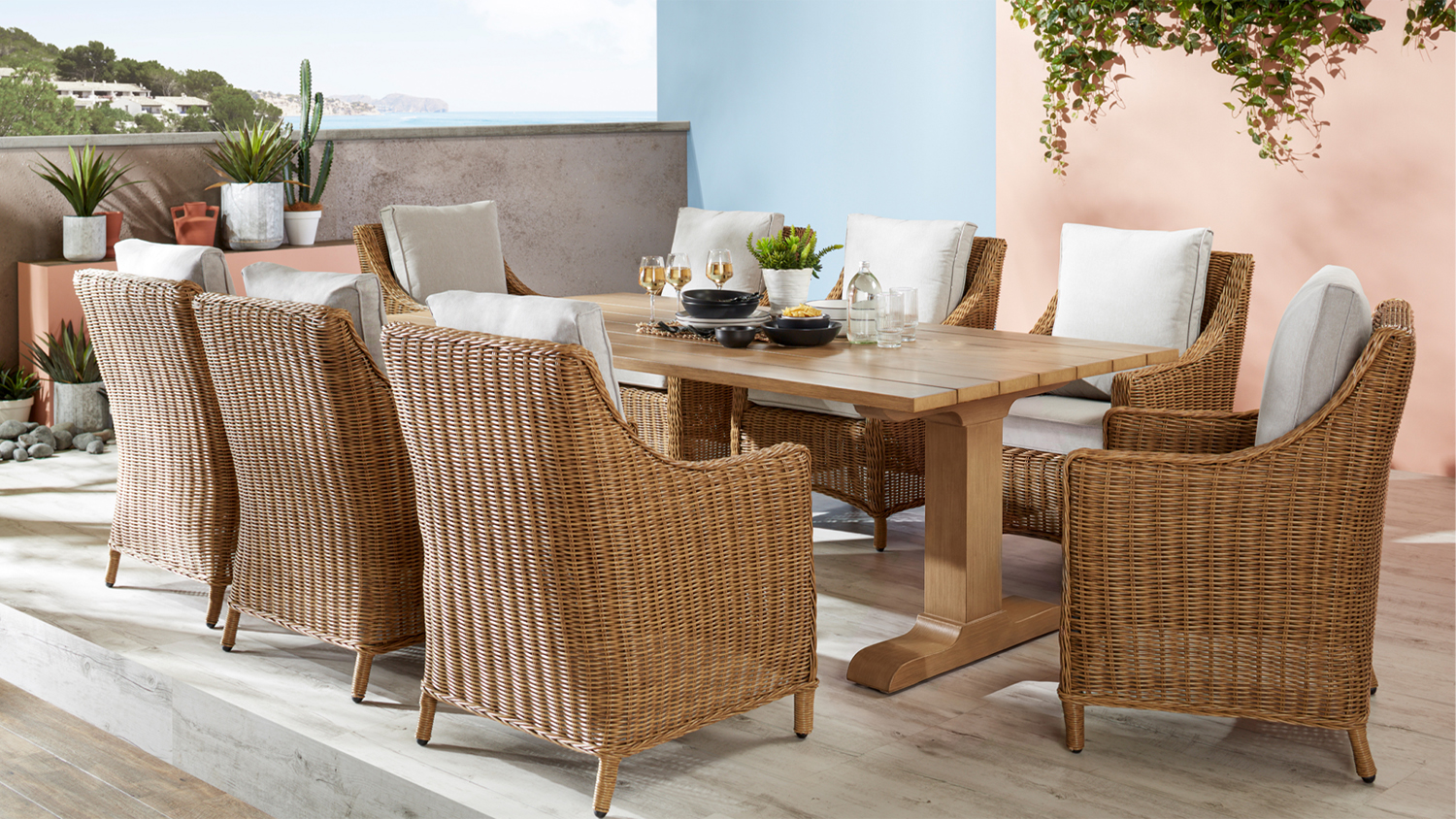 Byron Bay 9 Piece Outdoor Dining Setting