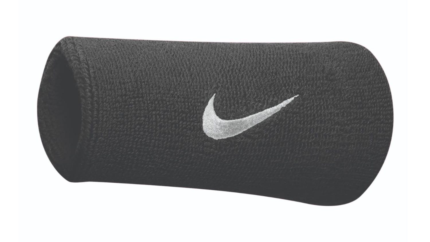 Nike Swoosh Full Length Sports Wrist Bands Black/White
