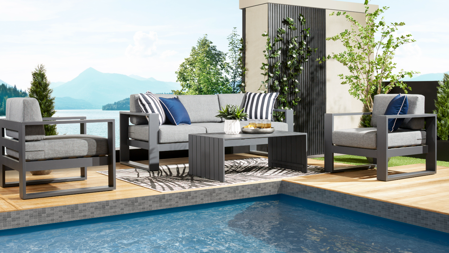 Sky 4 Piece Outdoor Lounge Suite