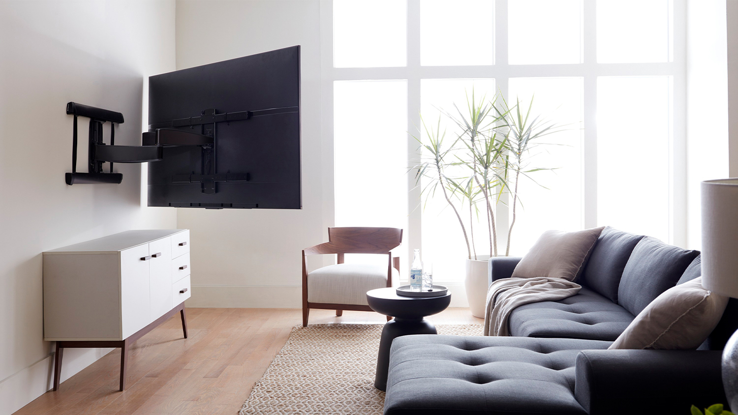 Sanus Wall Mount for 46” to 95” TV - Full Motion Design - Black (VXF730-B2)