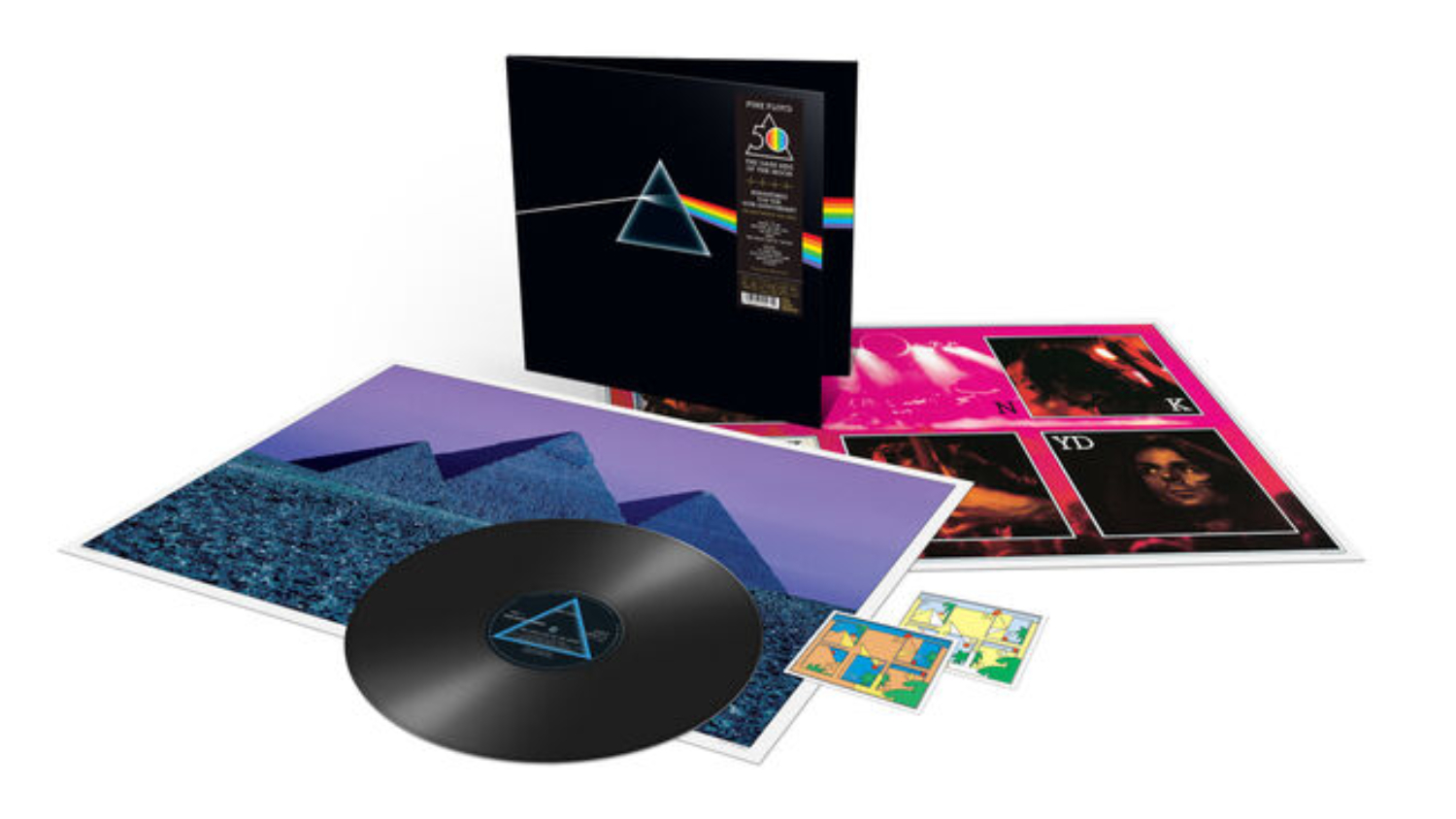 Pink Floyd - The Dark Side Of The Moon Vinyl Album with Merchandise