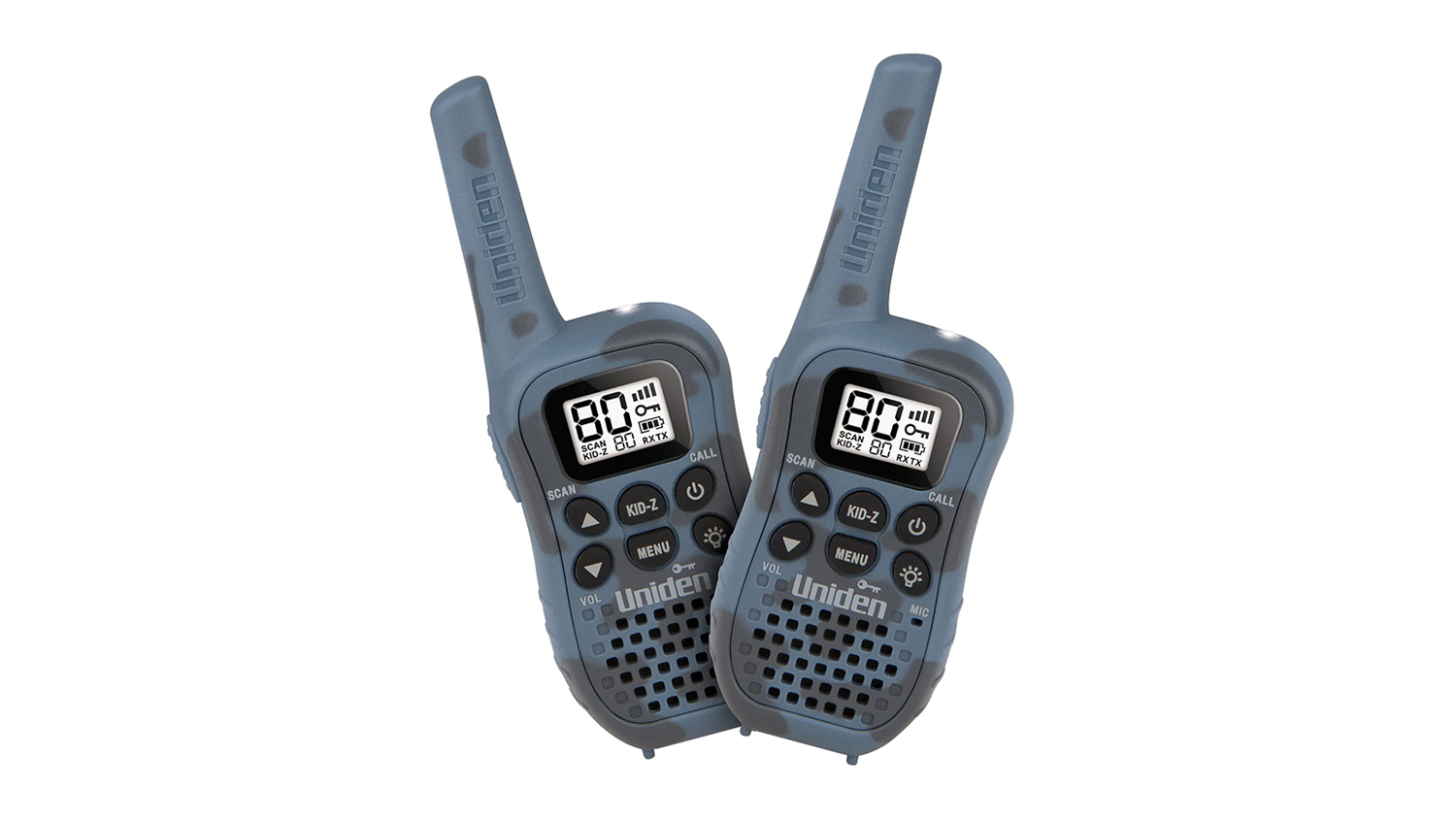 Uniden UH45 80 Channel UHF Handheld Radio - Twin Pack (Camo Blue)