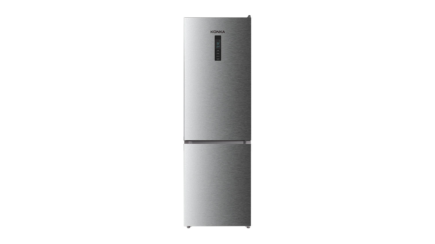 Konka 310L Bottom Mount Fridge Freezer - Stainless Steel (KRF-314S)