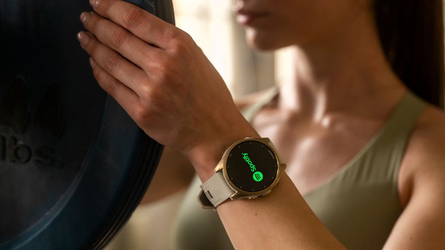 Garmin Fenix 8 Smartwatch - Soft Gold Case with Fog Grey Band (43mm Case, GPS, Bluetooth, Sapphire Edition)