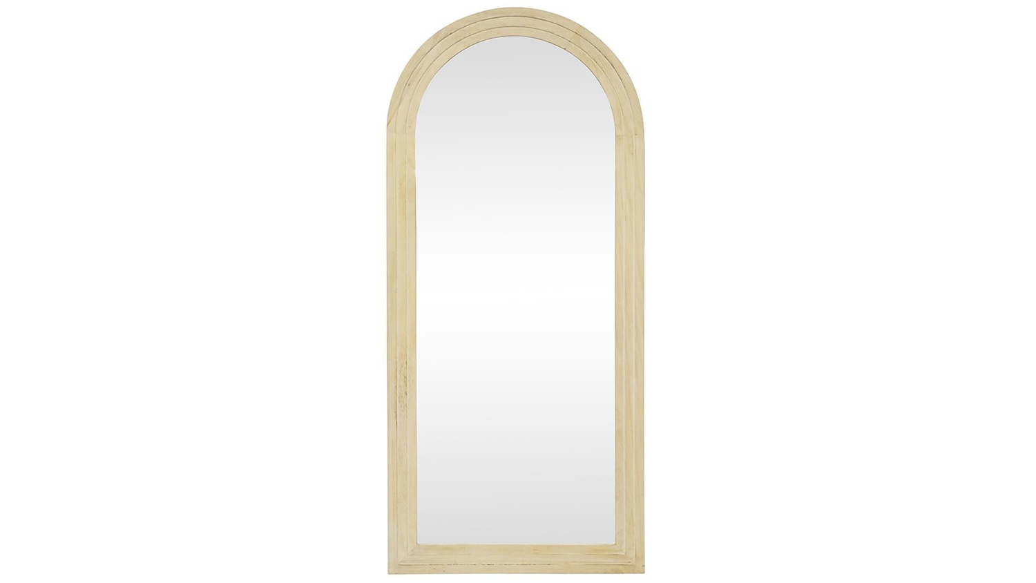 Arc White Washed 180cm Wooden Arch Frame Mirror
