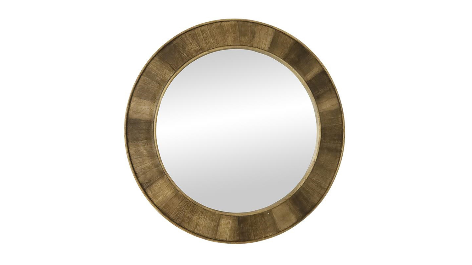 Emmi Natural Round 90cm Wooden Mirror