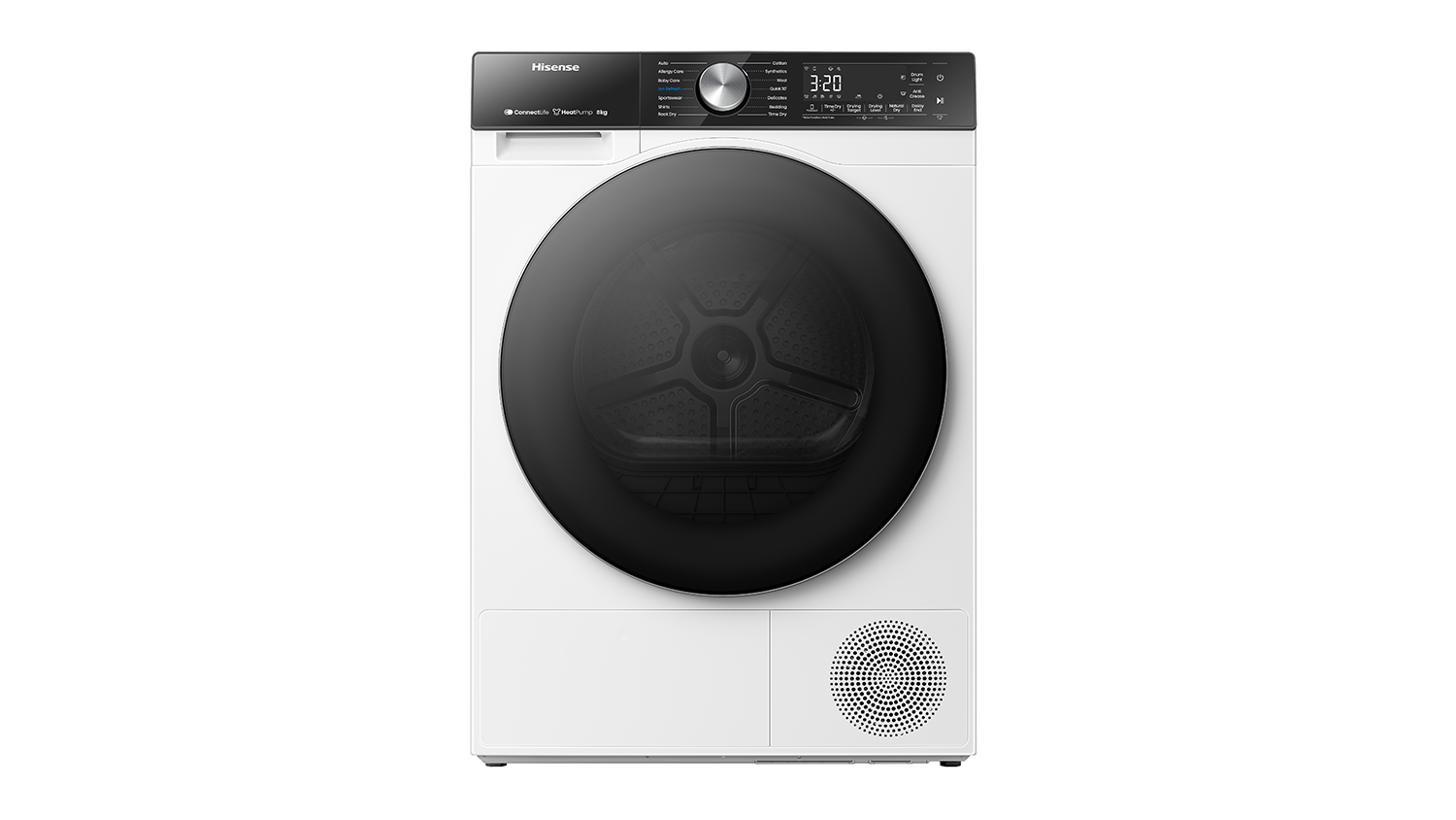 Hisense 8kg Heat Pump Condenser Dryer with 14 Programs - White (HDF5S80H)