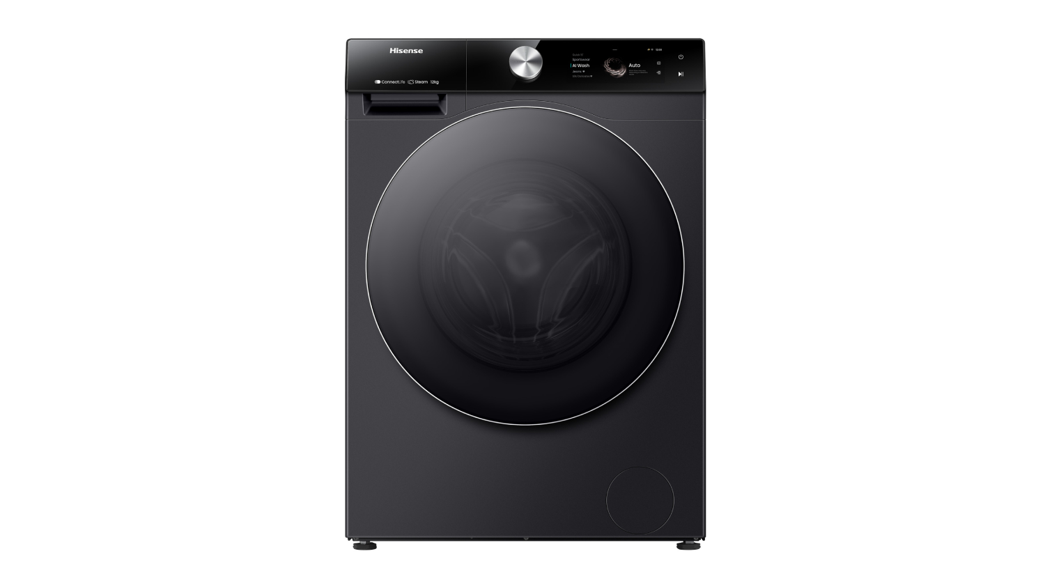 Hisense 12kg Front Loading Washing Machine with 20 Programs - Charcoal Black (Series 9/HWFS1214PB)