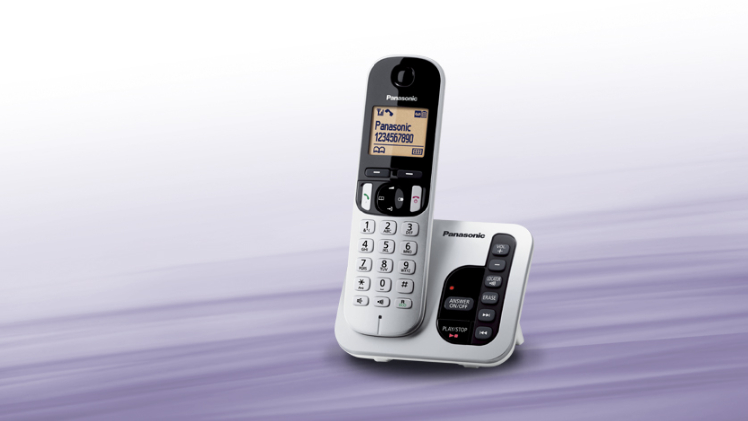 Panasonic Cordless Phone with Caller ID Display - 1 Pack (KX-TGC220NZS)