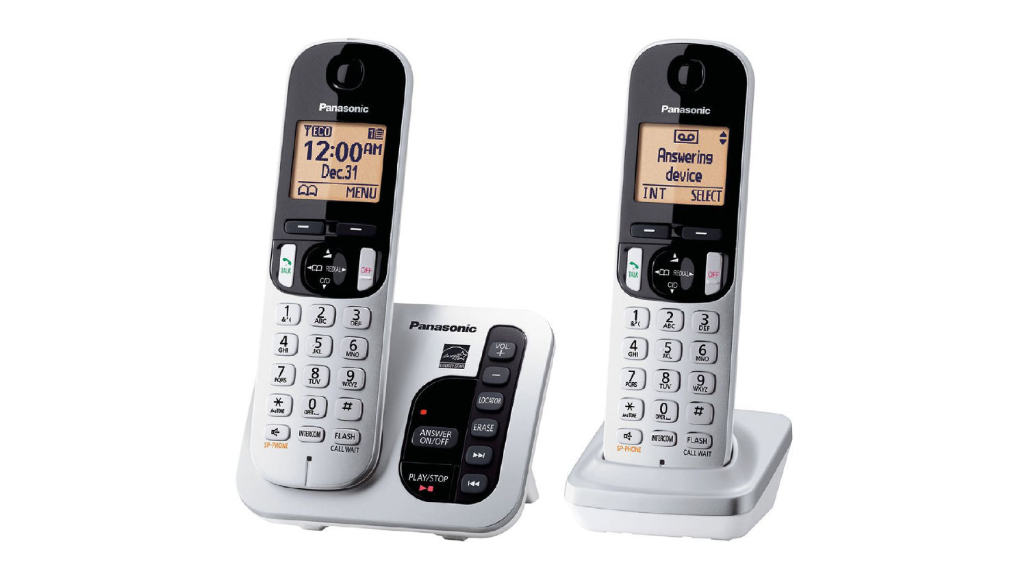 Panasonic Cordless Phone with Caller ID Display - 2 Pack (KX-TGC222NZS)