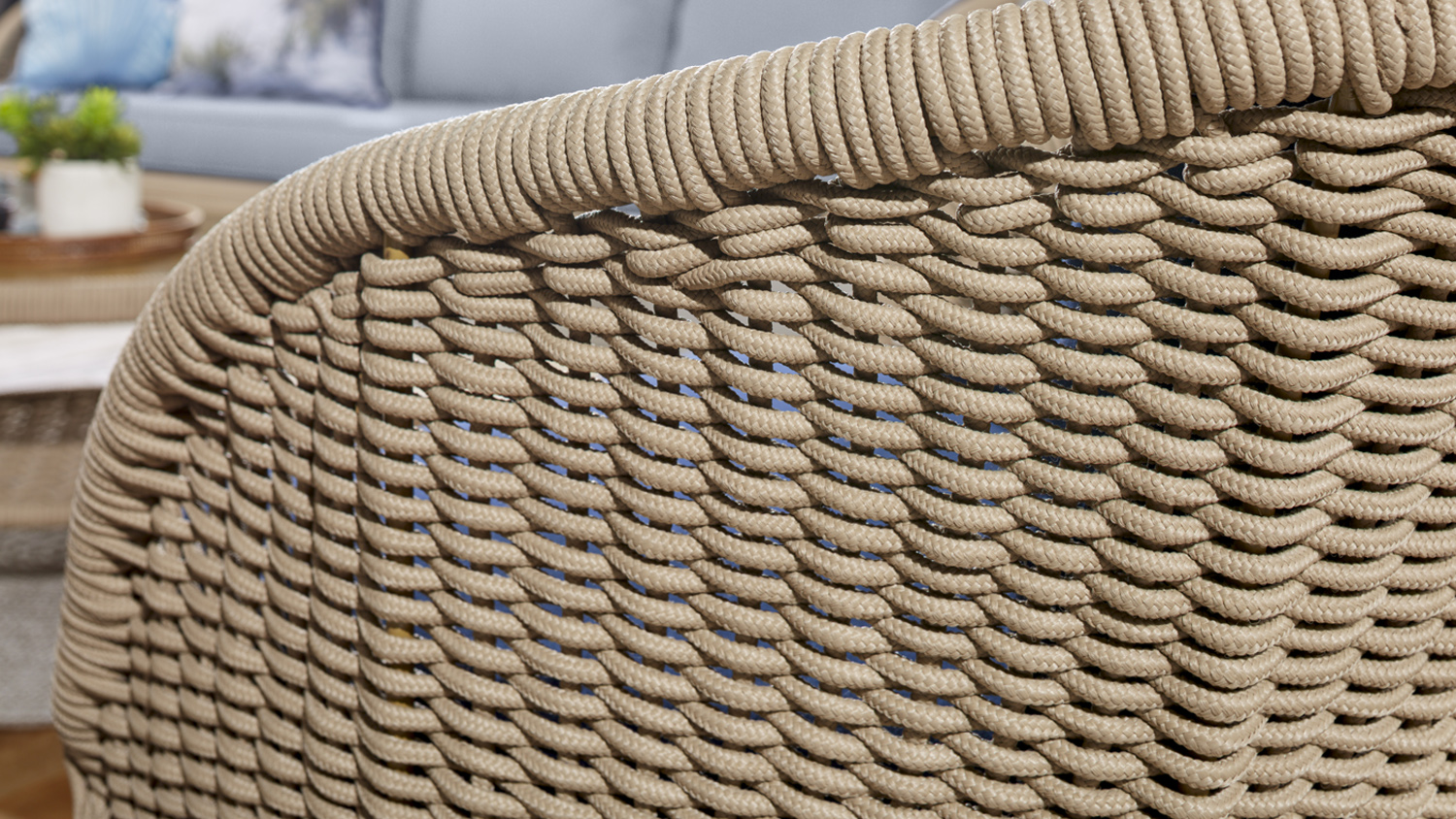 Nevada 4 Piece Rope Outdoor Lounge Suite