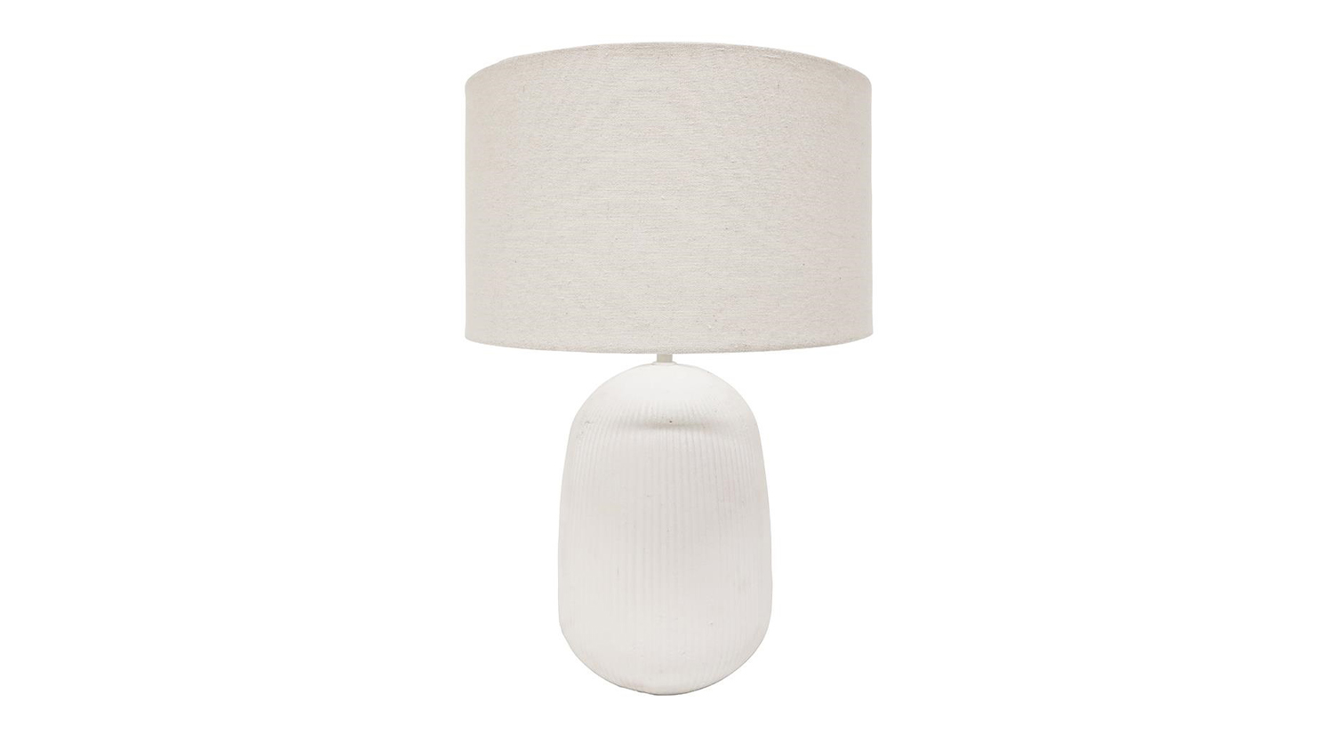 Noah 54cm White Terracotta Table Lamp