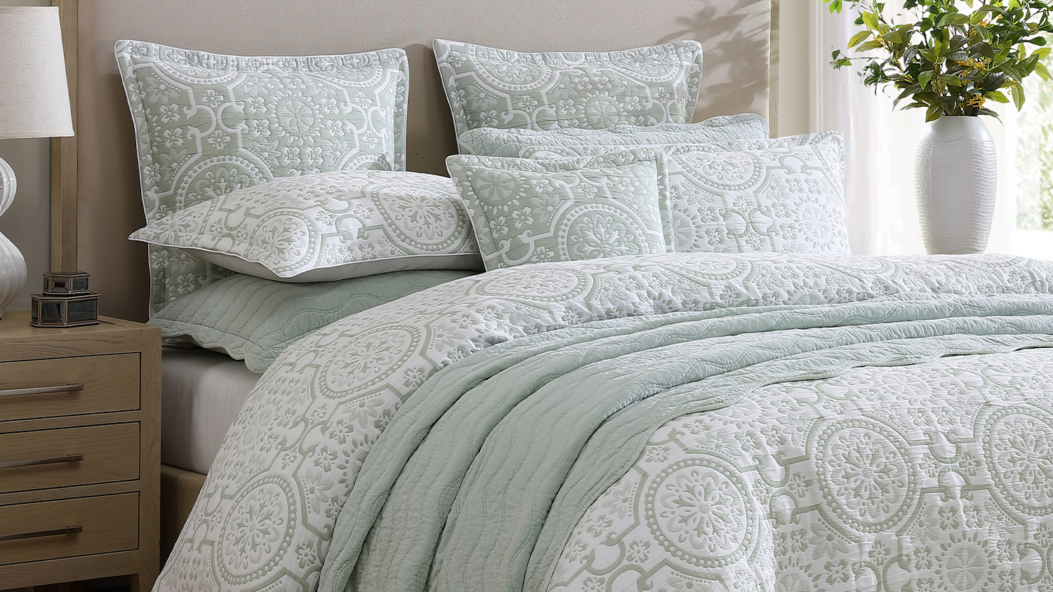 Mayfair Sage Duvet Cover Set by Private Collection