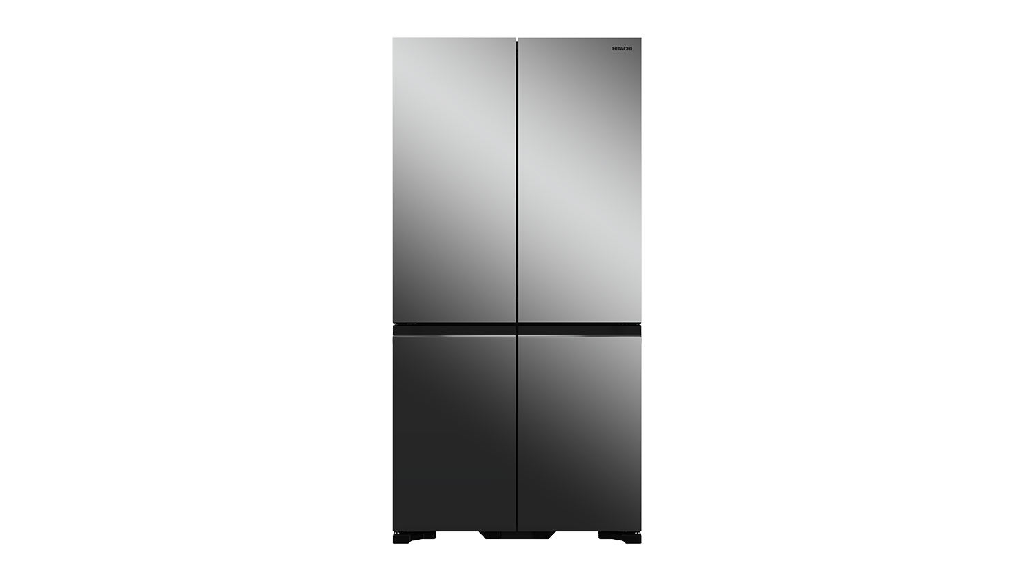 Hitachi 638L Quad Door Fridge Freezer - Grey Glass (R-WB640VT0XMIR)