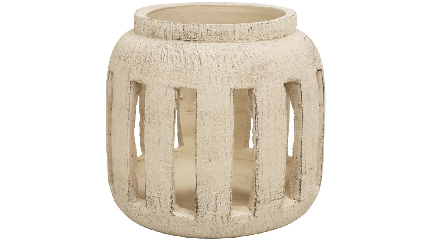 Rustika Off Terracotta White Lantern - 19cm