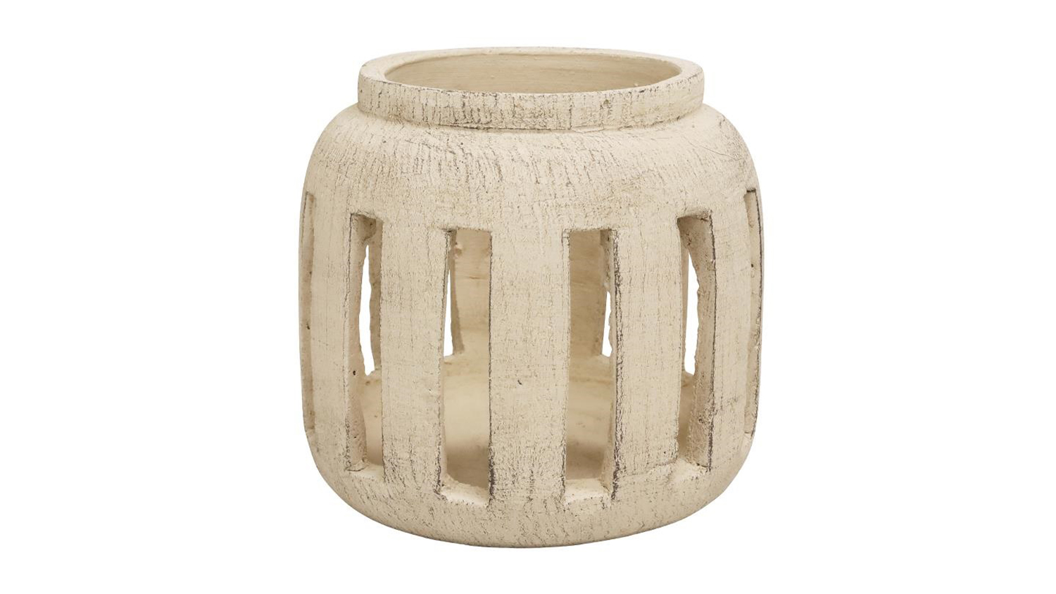 Rustika Off Terracotta White Lantern - 19cm