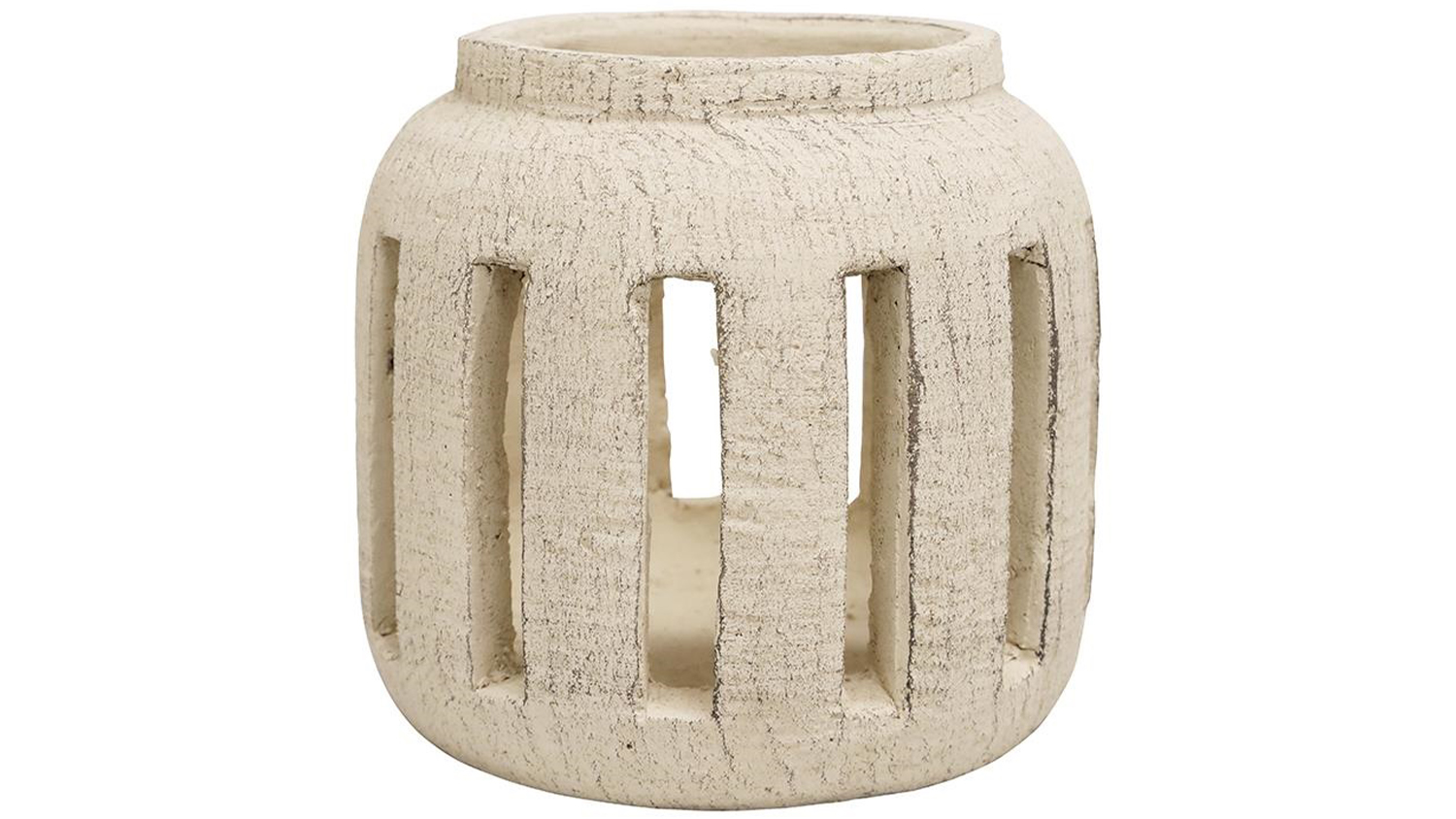 Rustika Off White Terracotta Lantern - 24cm