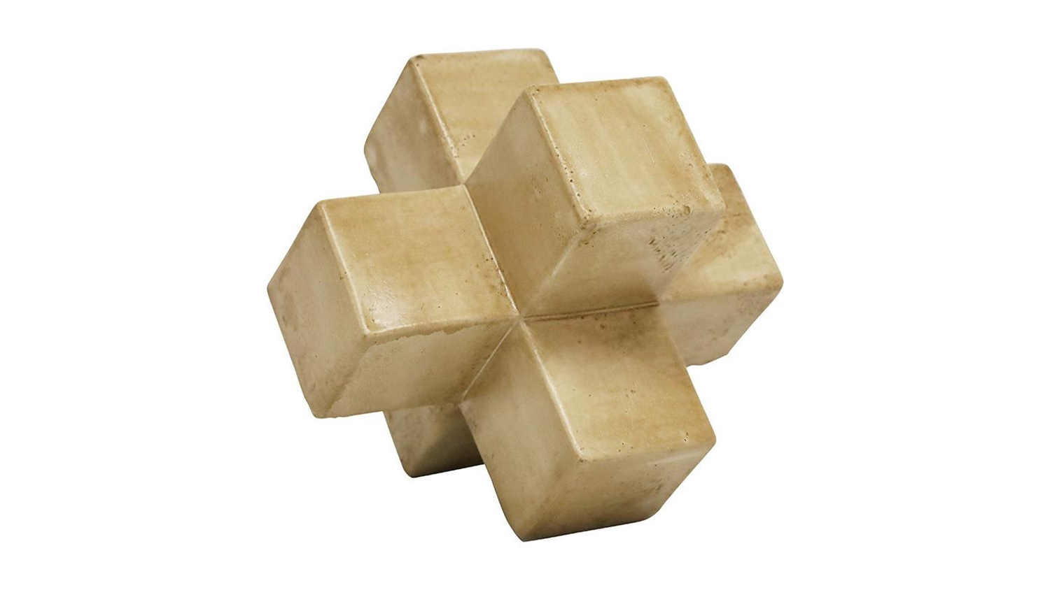 Travertine Look Beige 12cm Cross Ornament