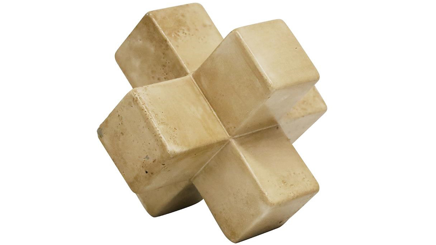 Travertine Look Beige 15cm Cross Ornament